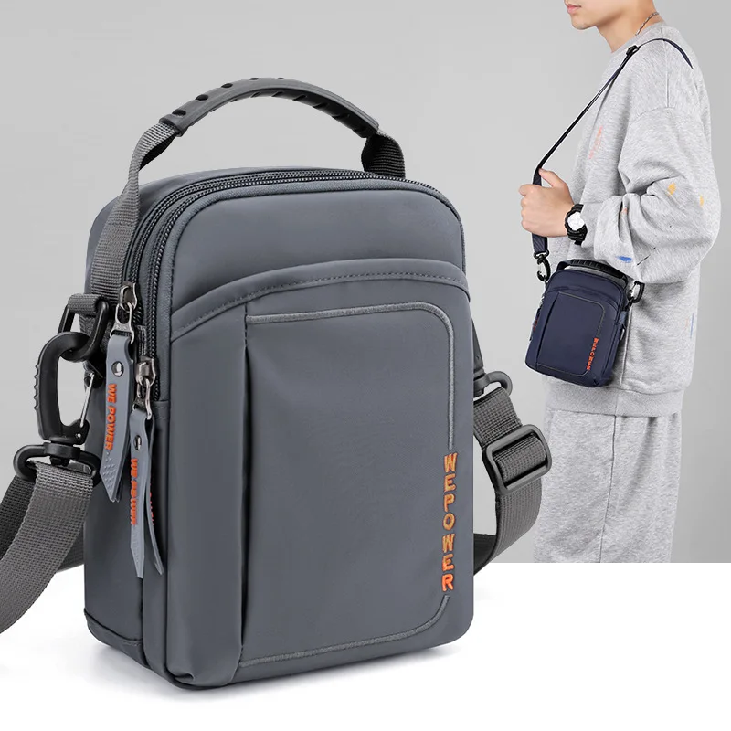 

Nylon Casual Men's Sling Messager Bag Single Shoulder Crossbody Bag Travel Works Outdoor Fitness Top Handle Man Purse Waist Bag