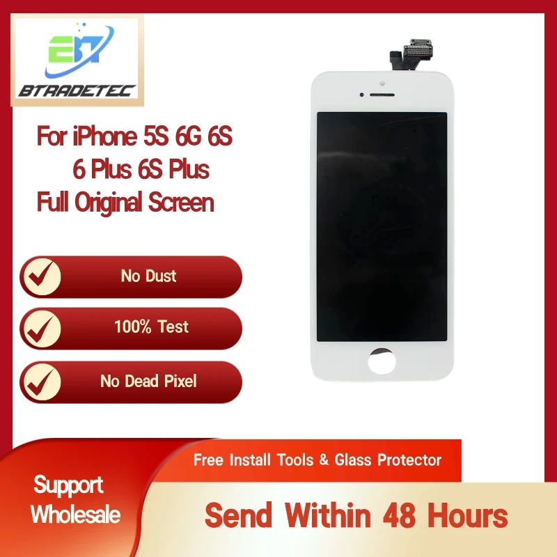 

100% оригинальный новый дисплей для iPhone 5S 6G 6S ЖК сенсорный экран в сборе для 6S Plus Ремонт Замена
