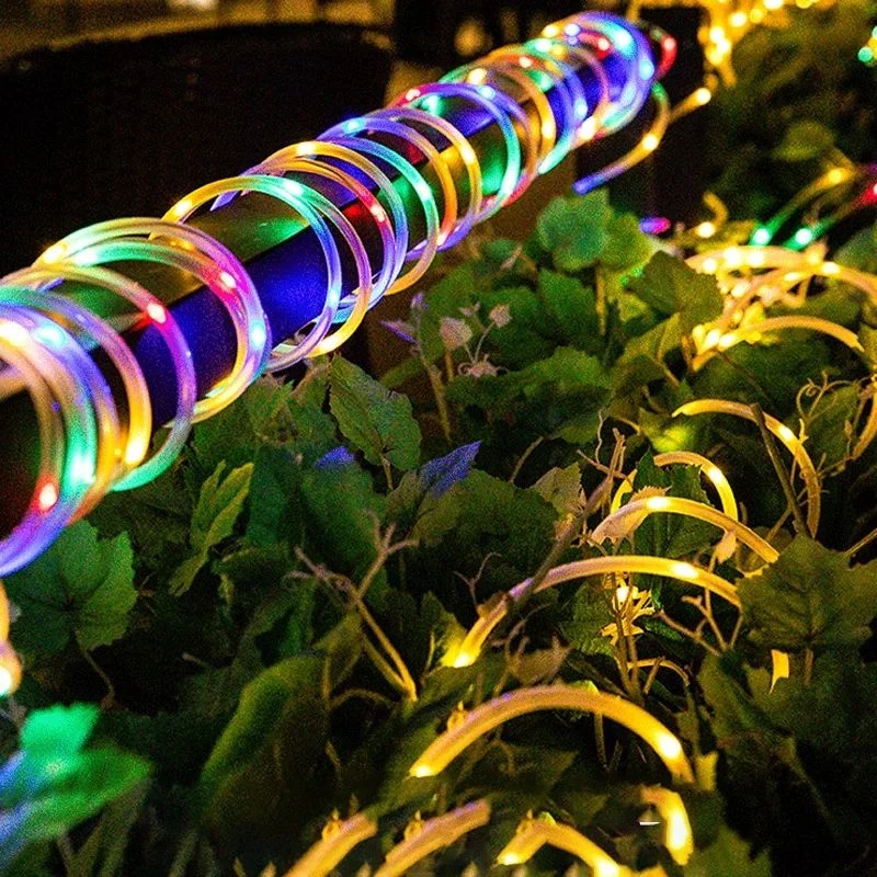 Luci solari della stringa del tubo del PVC all'aperto impermeabile 300LED striscia delle luci delle fate della ghirlanda di natale per la decorazione del Patio del giardino di nozze della festa