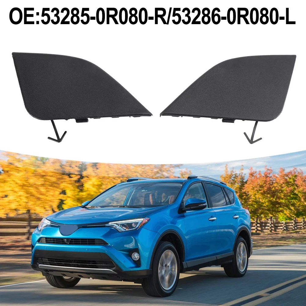 

1 шт. передний бампер автомобиля, крышка буксировочного крюка для RAV4 2016-2018 OEM, номер детали 53286-0R080 53285-0R080, сменные автомобильные аксессуары