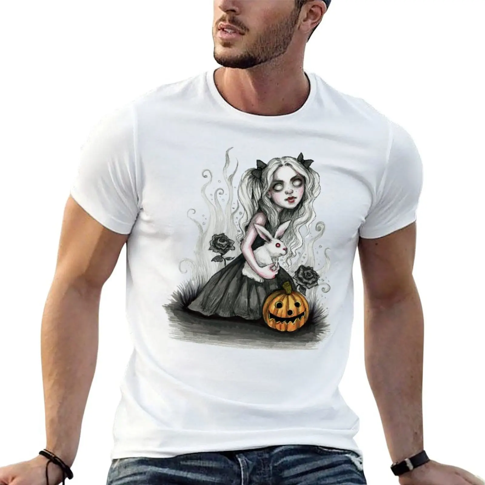 

Tris and Fuzzy the Rabbit T-Shirt man t shirts high quality luxury brand man t shirts graphic T-Shirt