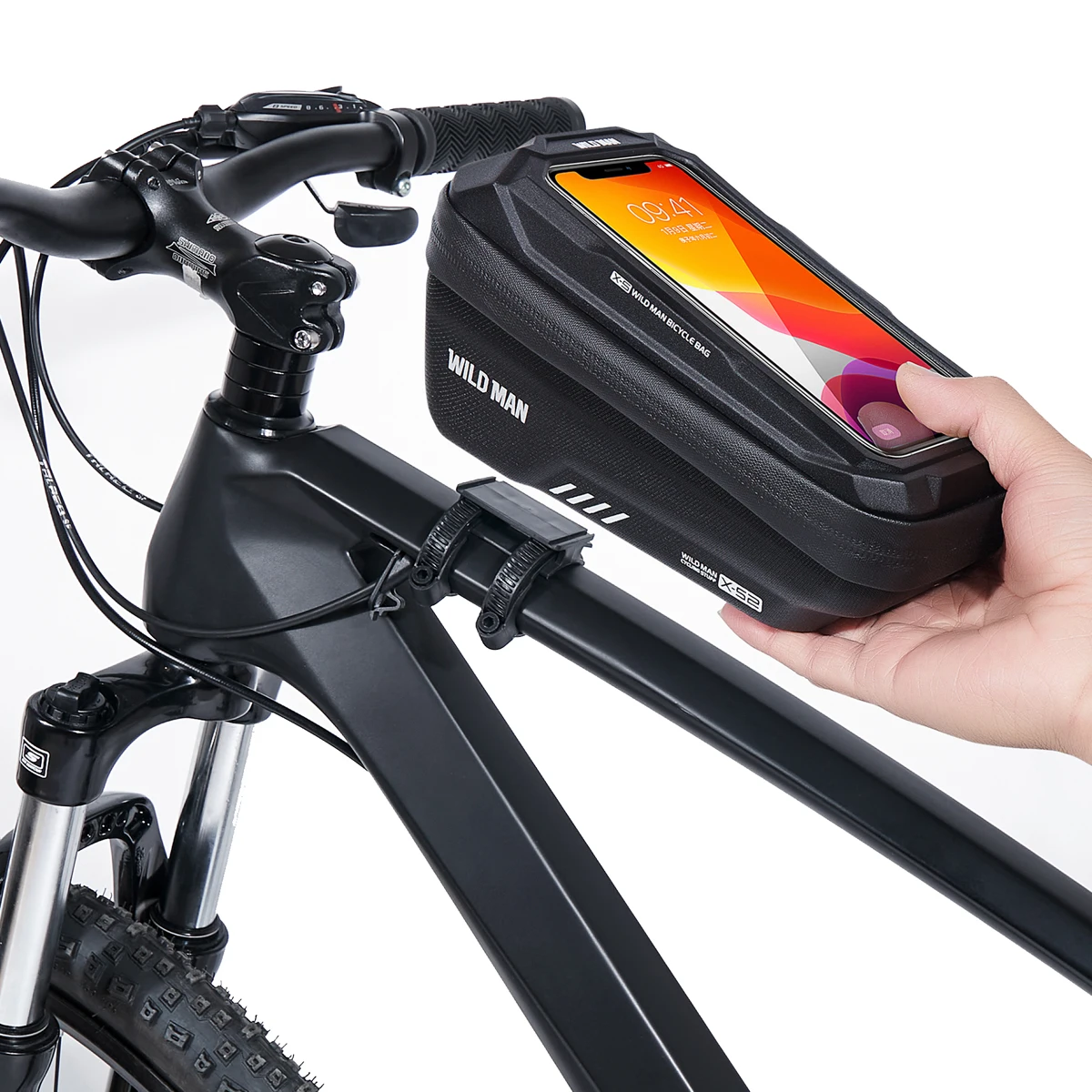 WILD MAN 1L Quick Release Waterproof Bycicle Front Frame Bike Bag Bike Phone Holder Touch Screen Top  Mountain Road Bike Cycling