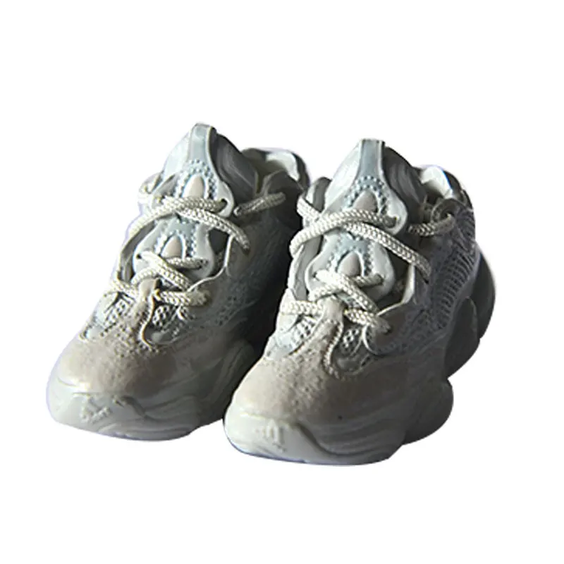 Mini chaussure de sport de basket-ball en plastique PVC, 1/6 BJD, compatible avec Humman Finger Skateboard, accessoires pour jouets, rencontre 3D