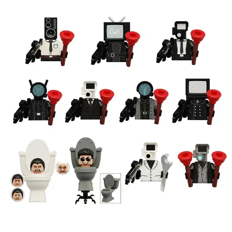 2026 Nieuwe Skibidi Toilet Man Figuren Blokken TvMan Titan Cameraman Speakerman Puzzle Stenen Actiefiguren Model Speelgoed Verjaardagscadeau