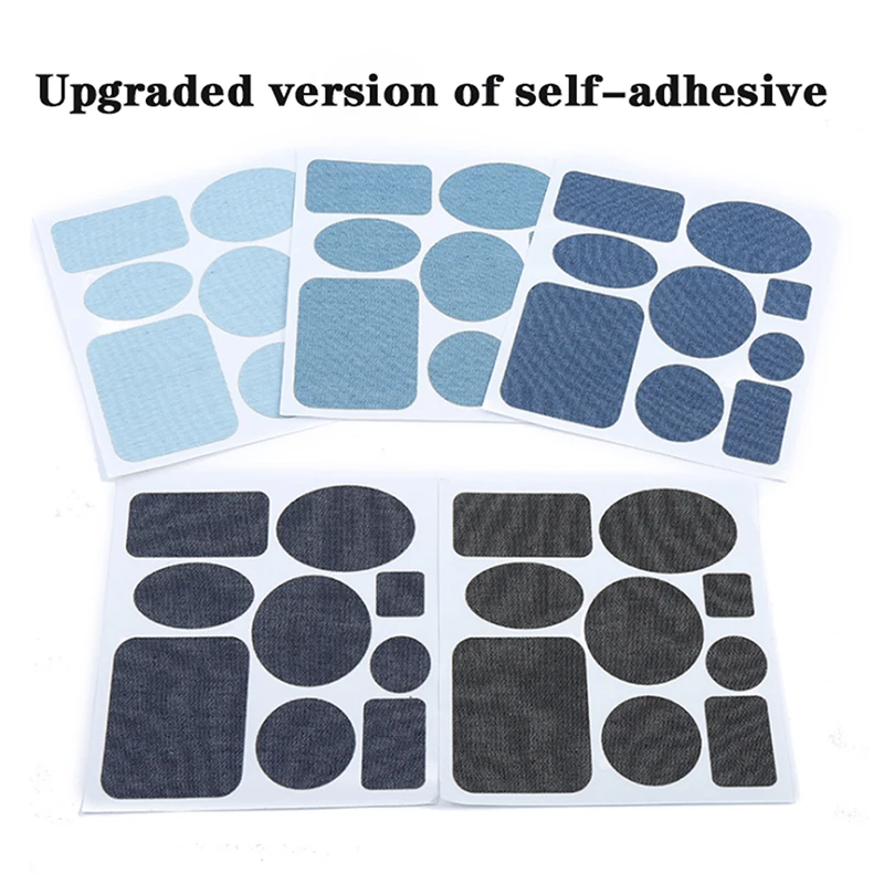 Jeans Self-adhesive Patch DIY Repair Pants Knee shirt Applique Apparel Sewing Accessory for Denim Fabric Jeans badges patches