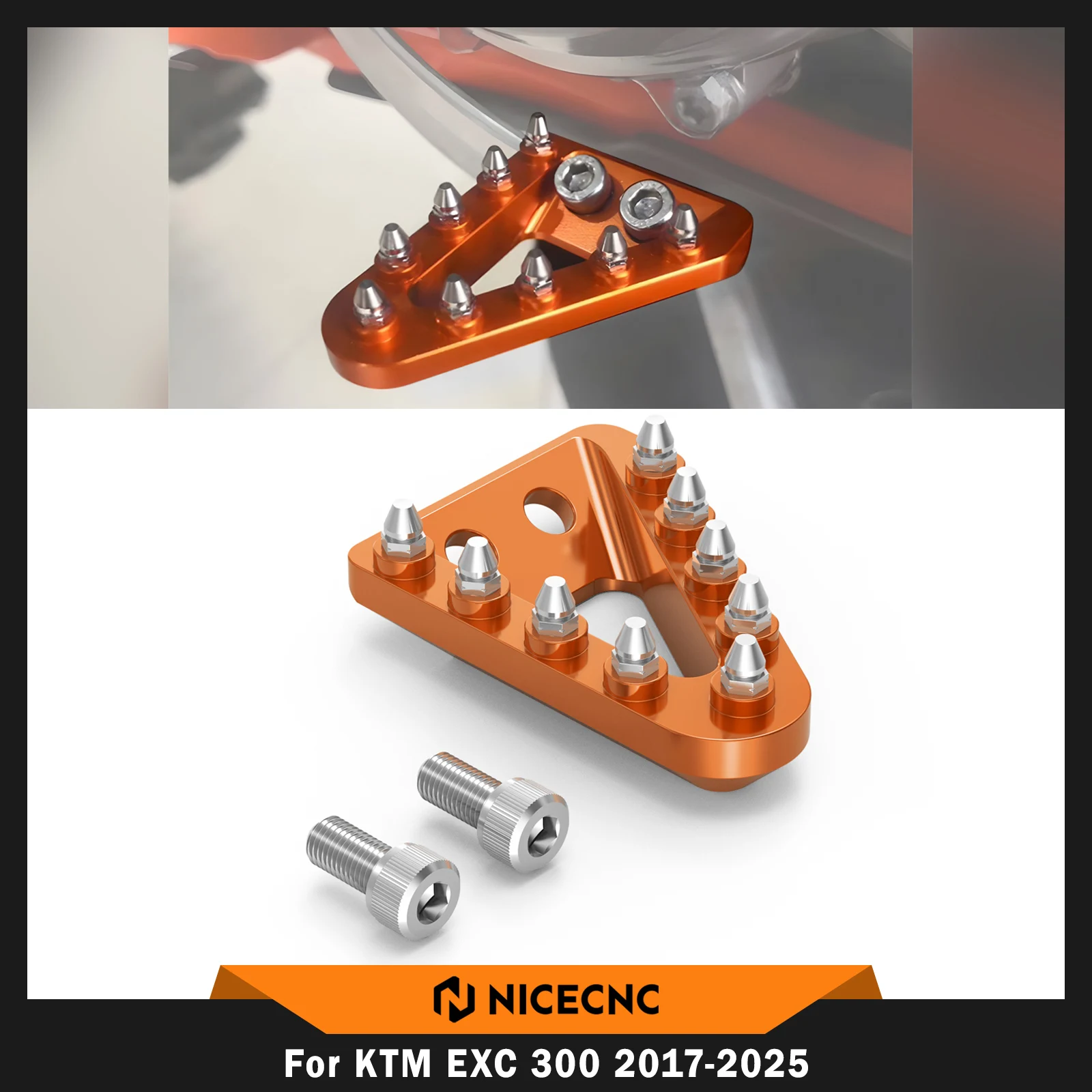 Punta del pedal de freno trasero para KTM 2017-2025 EXC 300 TPI EXC 450 EXCF 350 SXF 450 XCF 350 XCW 300, para Husqvarna TE 300, GasGas EC 300