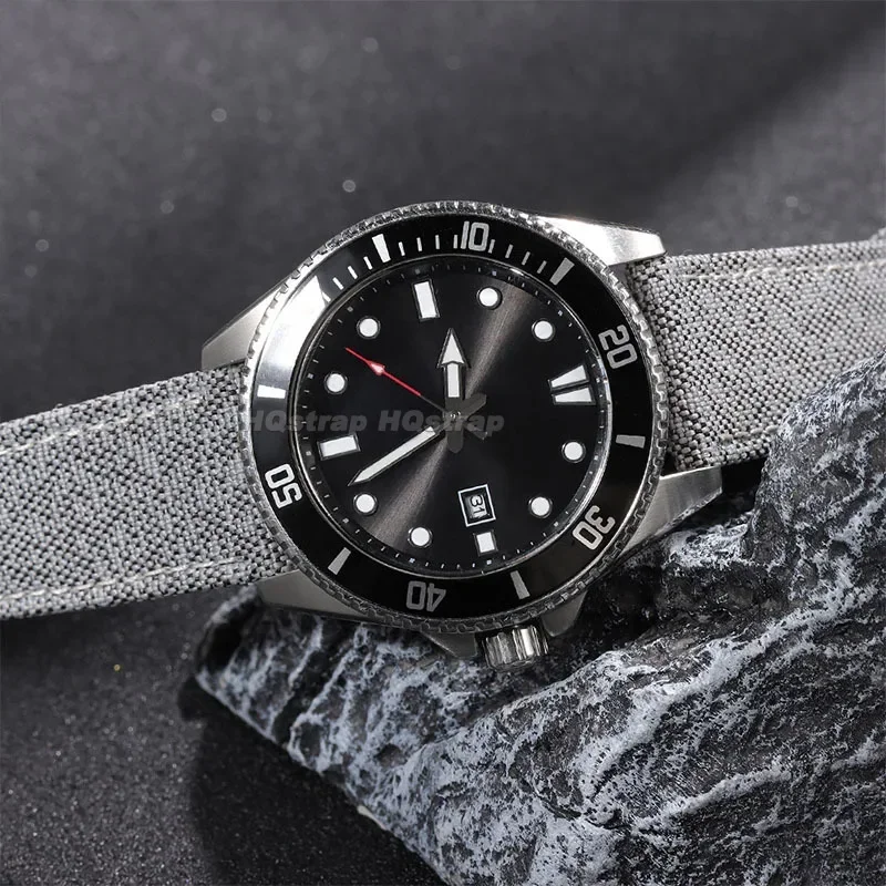 Cinturino in pelle di nylon di alta qualità 20mm 22mm per Seiko per Samsung Galaxy Watch 6/5/4 cinturino universale in tela a sgancio rapido