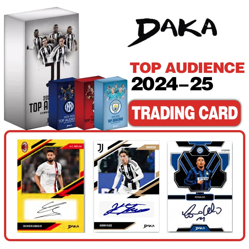 Tarjeta Coleccionable de Fútbol 2025-2026 Daka Messi Yamal Mbappe, Tarjeta de Jugador Estrella del Barcelona, Manchester, Juventus, Ale, Milano, Real Madrid