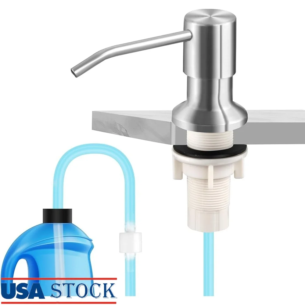 

Комплект удлинительных трубок для дозатора мыла, 47-дюймовая кухонная мойка с несколькими колпачками, крепежные болты обратного клапана, нержавеющая сталь