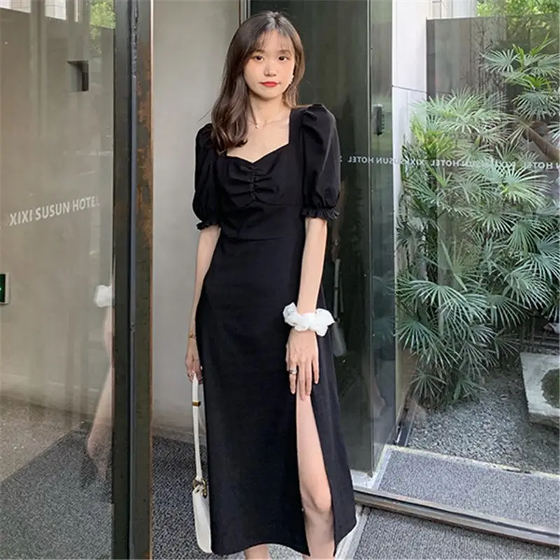 Dresses for Women 2024 Midi Clothes Birthday Woman Dress Black Outfits Harajuku Retro New Features of Summer X Xl Vintage Xxl In