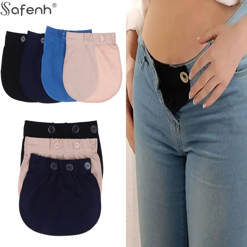 1Pc Comfortable Maternity Pregnancy Waistband Belt Adjustable Elastic Pants Lengthening Extended Button For Maternity Accessorie