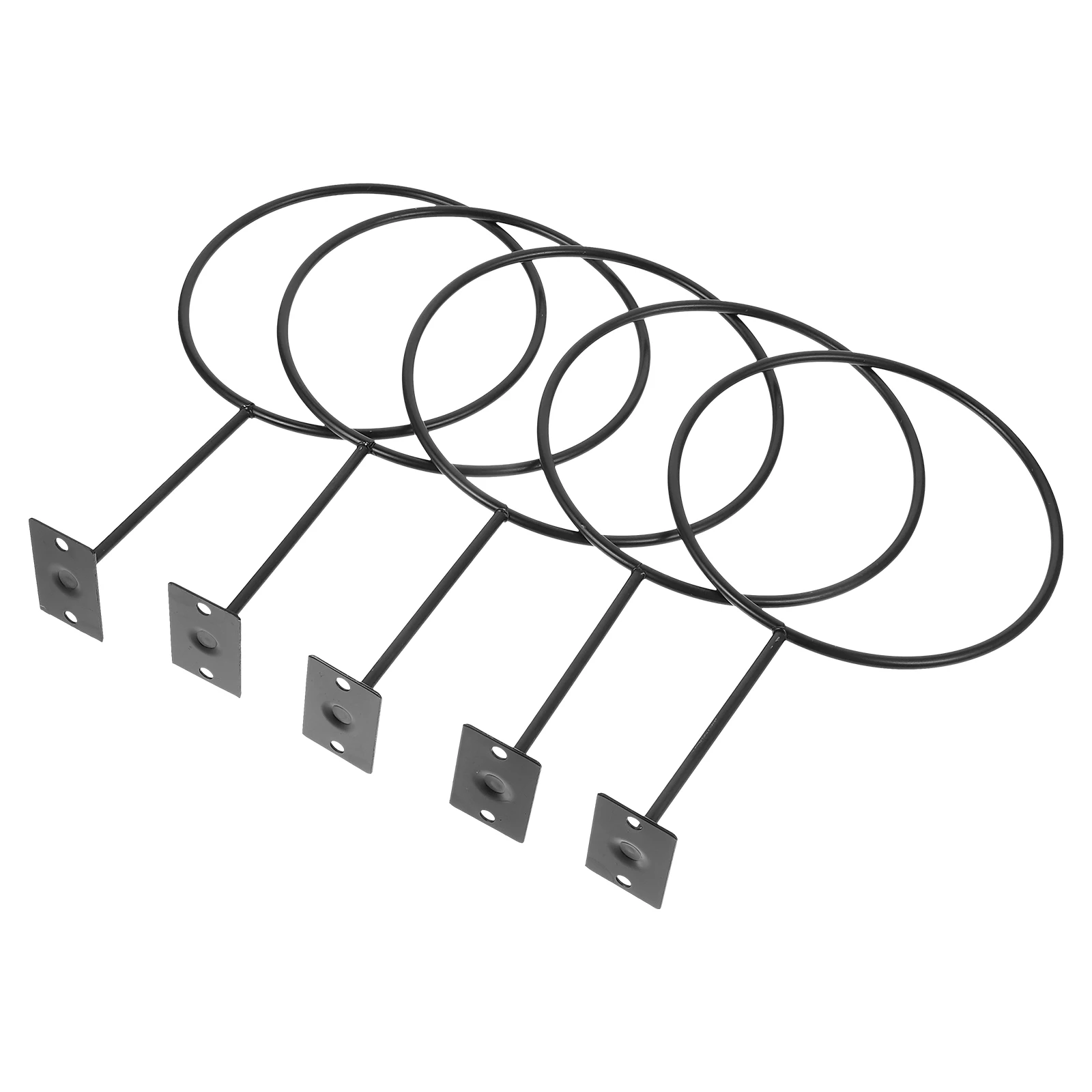 5개입 블랙 벽걸이형 볼 랙 두꺼운 철제 스포츠 볼 홀더 농구 축구 배구 메디신 볼 운동용