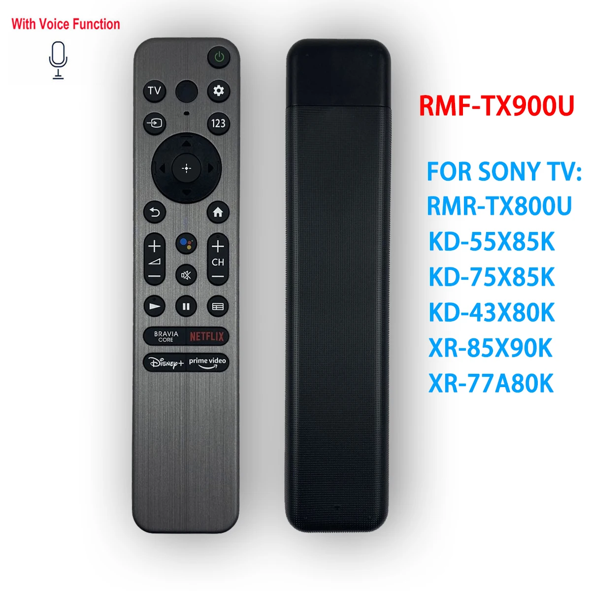 

RMF-TX900U New Bluetooth Voice Remote Control for Sony Smart TV Fit RMF-TX800U KD-55X85K KD-75X85K KD-43X80K XR-85X90K/77A80K