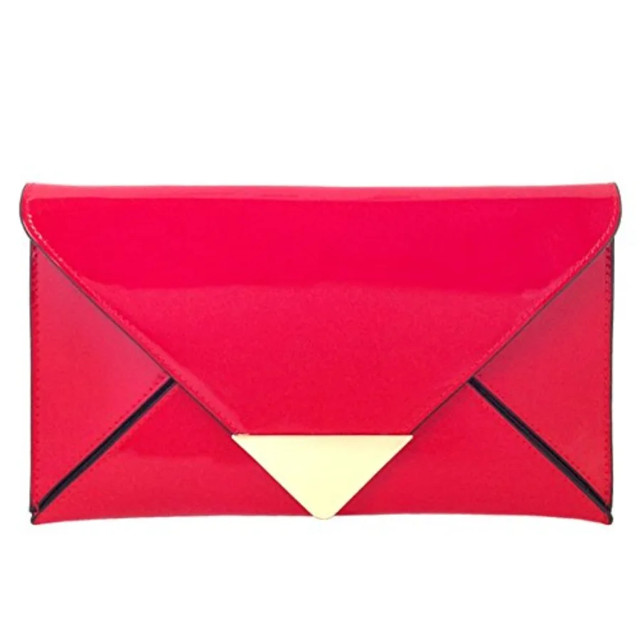 

JNB Faux Patent Leather Glossy Envelope Clutch