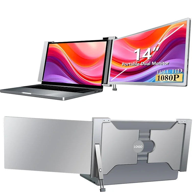 2026 14 Inch Plug and Play No Driver Flexible Expandable Bracket Hung on the Laptop Dual  Monitor for windows