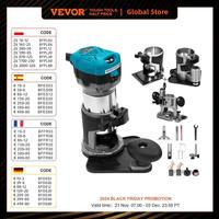 VEVOR Wood Router Wood Trimmer Machine Electric Hand Trimmer 30000RPM Power Carpentry Tool Woodworking Trimming Grooving Carving