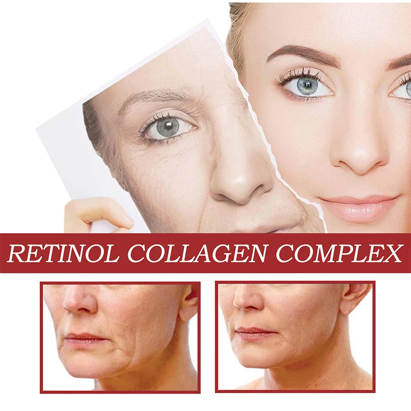 Suero reafirmante para el cuidado de la piel, colágeno de Retinol, elimina las arrugas, Lifting, antienvejecimiento, líneas finas, palo de ojos, Mejora la hinchazón