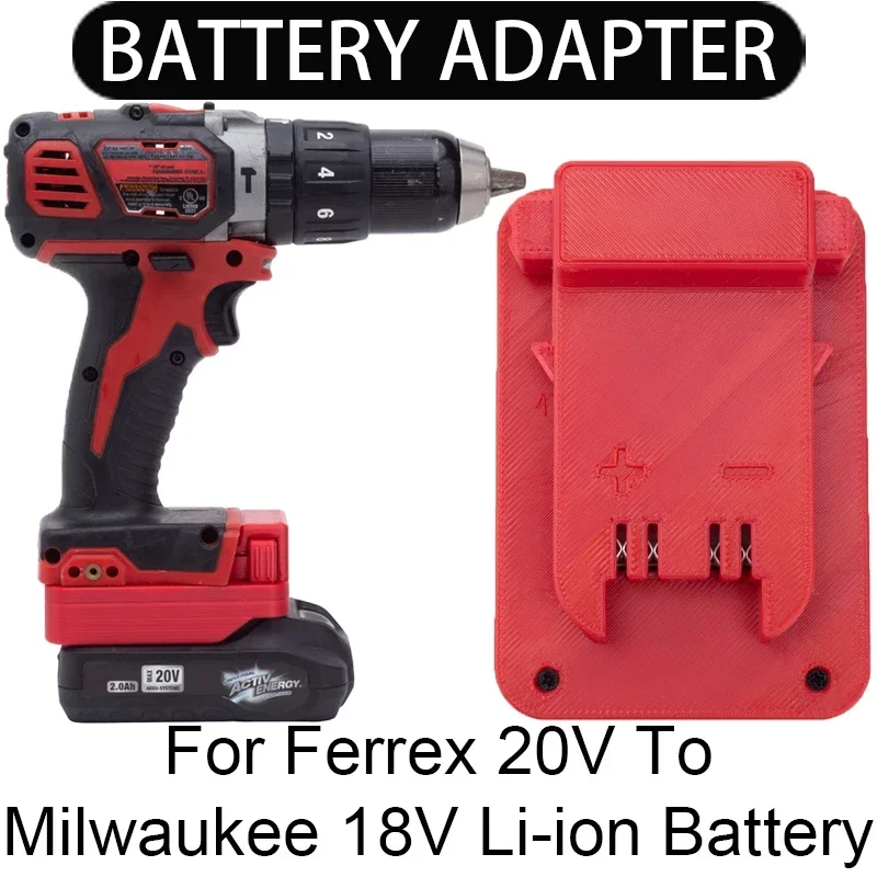 

Adapter/Converter for Milwaukee 18V Li-Ion Tools Convert To Ferrex 20V Aldi Energy Li-Ion Battery Adapter