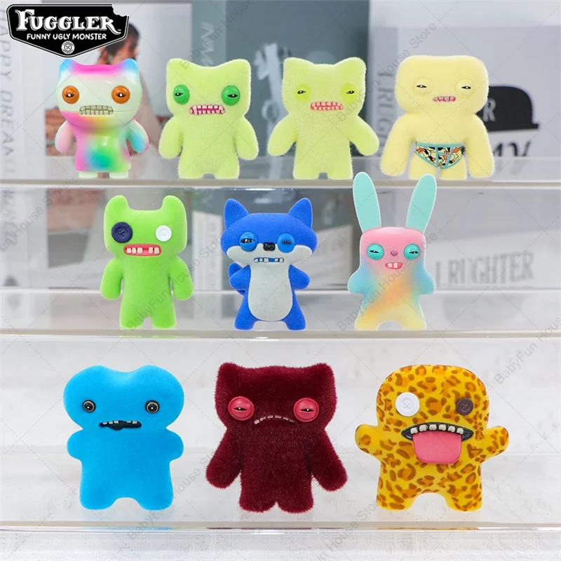 الأصلي Fuggler مضحك القبيح الأسنان وحوش الشكل اللعب سلاسل المفاتيح Kawaii Fugglers الكرتون البلاستيكية تمثال حلقات المفاتيح نموذج الدمى هدية