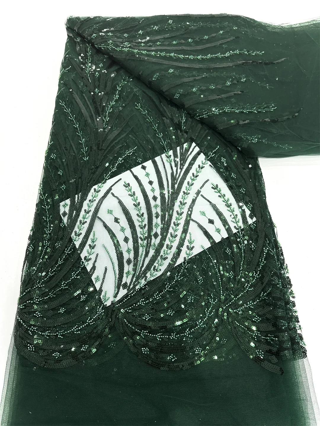 

2025Latest Austria Classic Good Quality Soft Elegant Mesh Sequin Lace With Stones Fabric for Party Evening Dress NN2566_Z