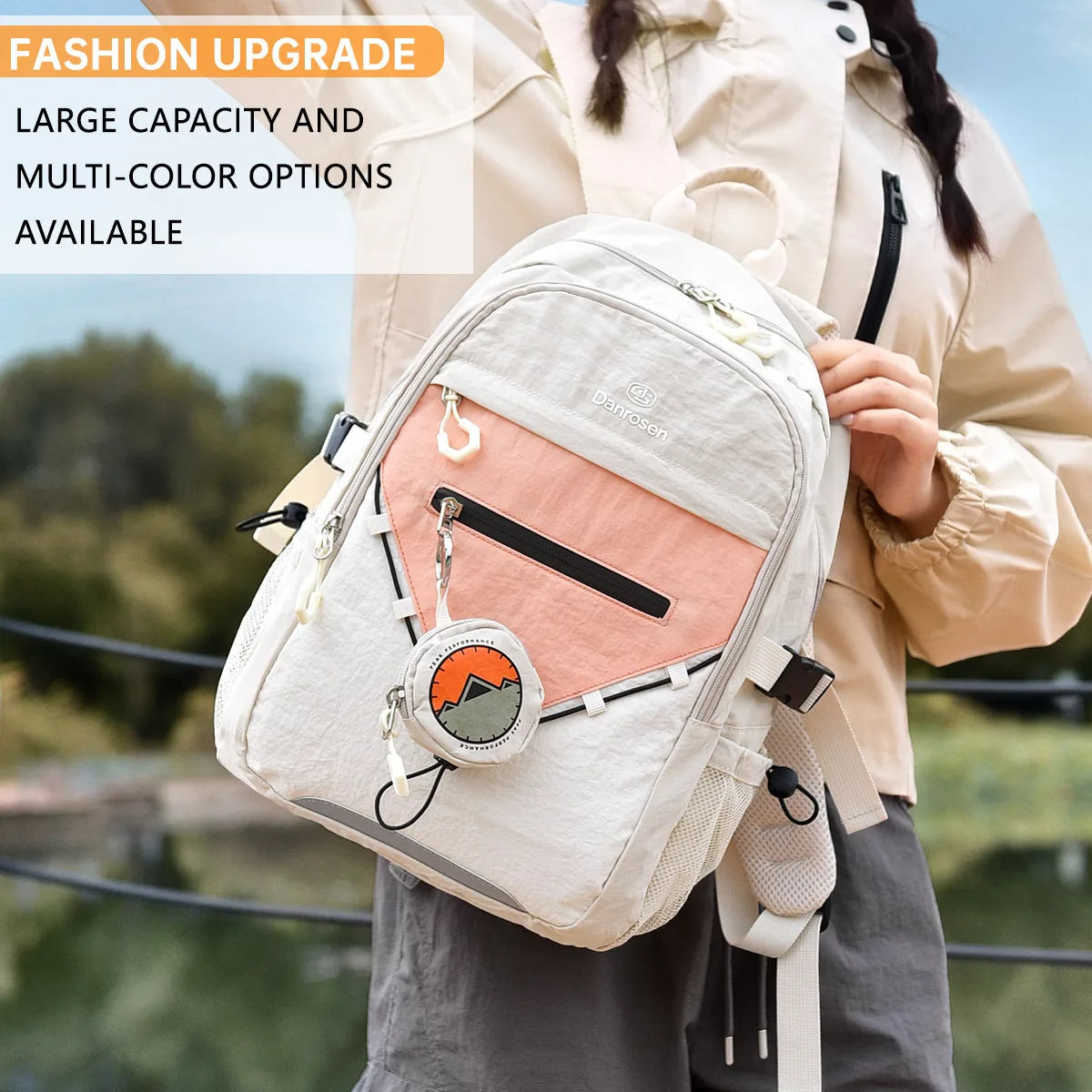 

Outdoor Backpack for Women, Stylish Hiking Backpack, College Student Commuting Bag, School Bag for Junior High School Students, Boys and High School Students