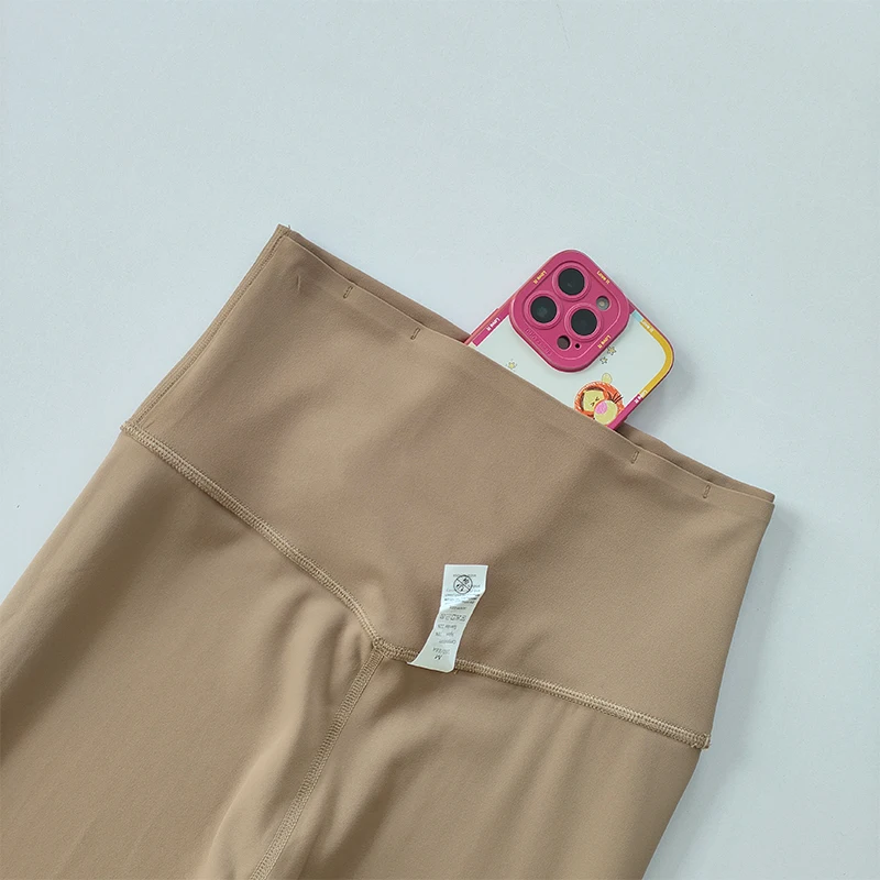 Pocket Sports Nude Yoga-Hose für Damen, Hochgeschnittene Hüftlift-Leggings, Schnelltrocknende Lauf- und Fitnesshose – Detail 16