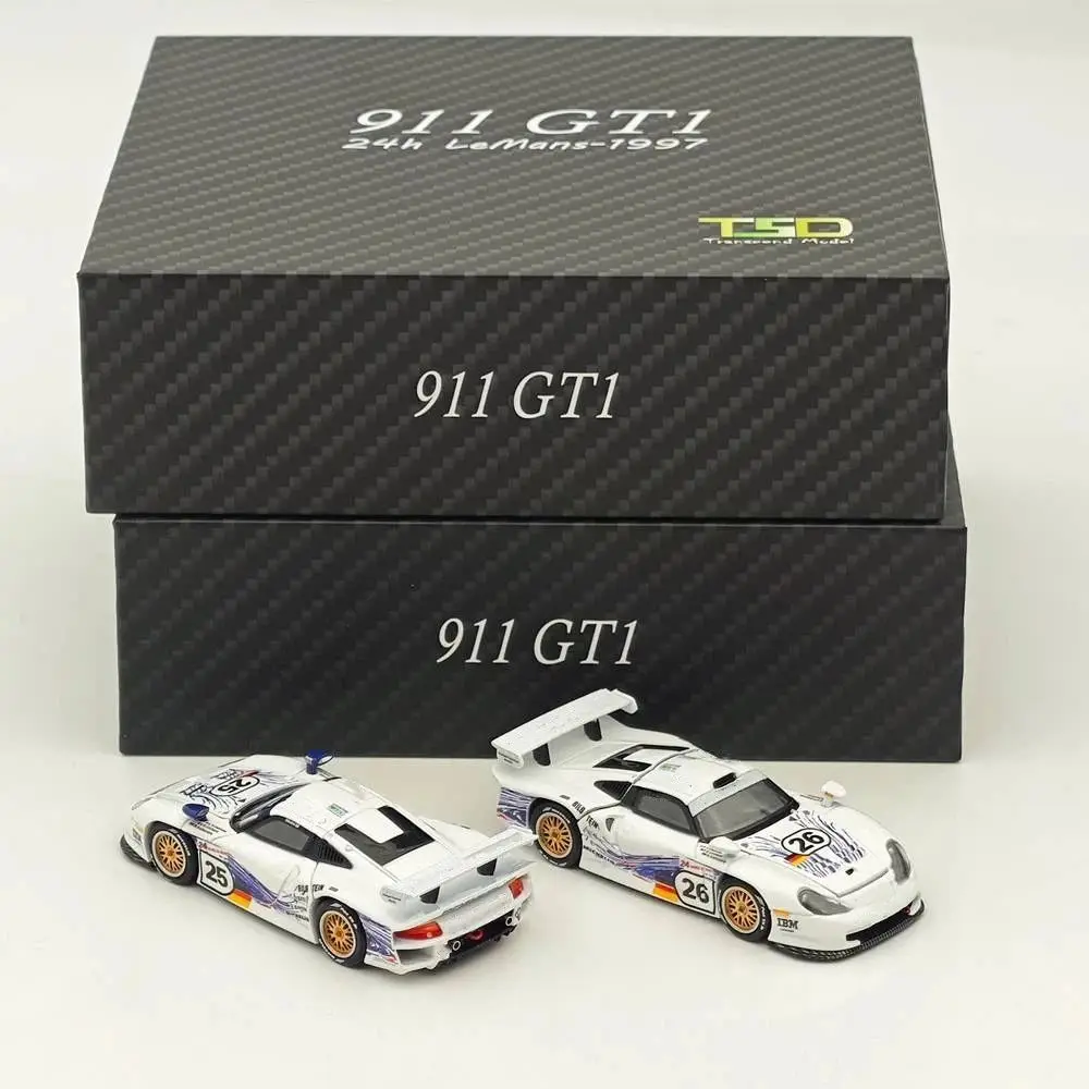 

TSD 1/64 Scale 911 GT1 24h LeMans 1997 Openable -Hood Diecast Model Car Limited Collection Hobby Gift