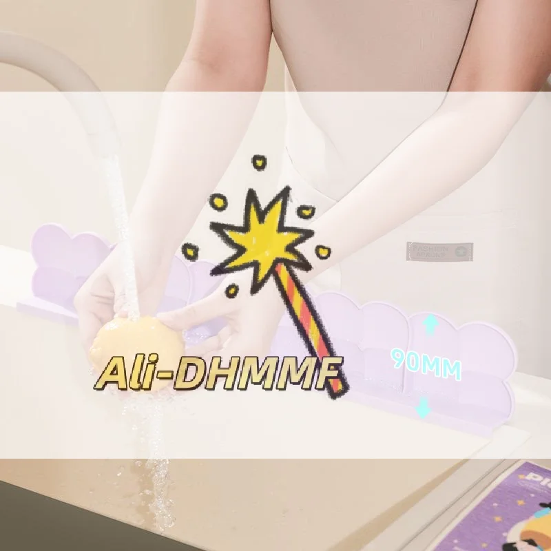 

Silicone Sink Splash Guard - Universal Faucet Splash Protector for Dish Washing, Stops Water Sprays & Keeps Clothes Dry