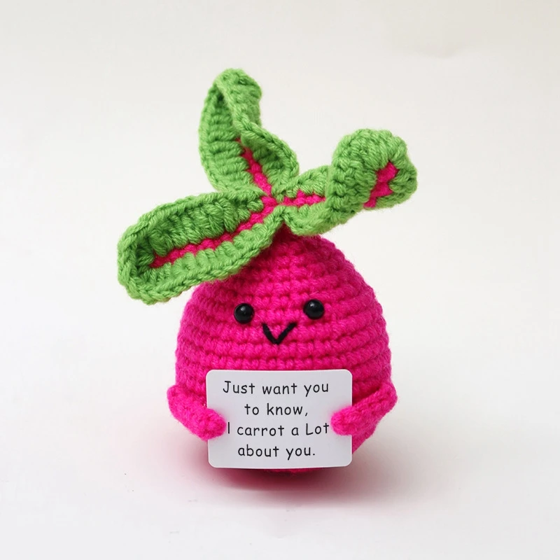 Crochet Handmade Vegetable Fruit Handicrafts Creative Valentine's Day April Fool's Day Birthday Gift Funny Energy Potatoes Decor