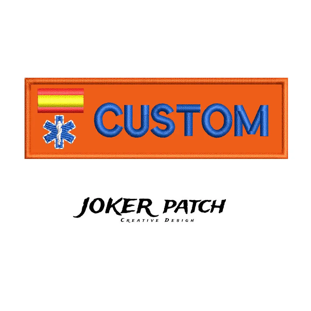 رقعة مخصصة لاسم العلم ، مطرزة مع ثعبان طبي ، نص شخصي ، دعامة ربط للملابس ، قبعة وحزمة ظهر