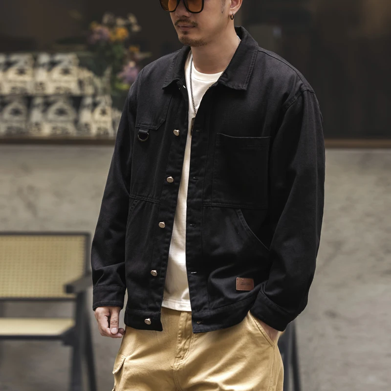 

Spring and Autumn's new American-style retro jacket for men's work wear is a fashionable and stylish top