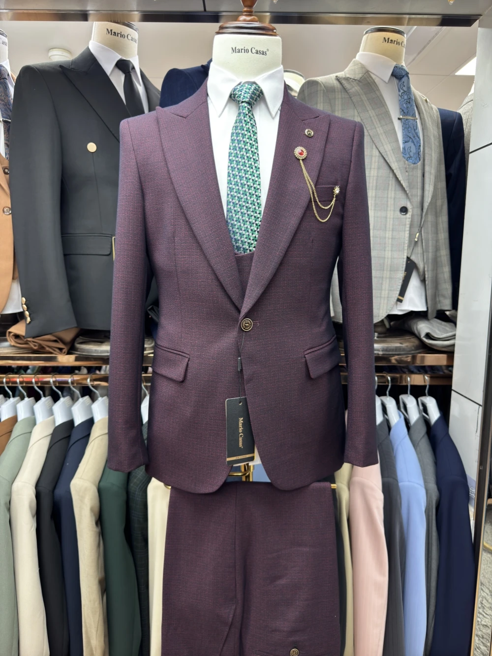 2026 Newest Men's Slim Fit Suits 3 Pieces Jacket Vest Pants Business Office Outfit One Button Tuxedo For Men Interview Wear - Image 3