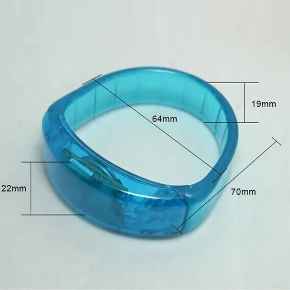 

Voice-controlled Luminous Bracelet Glow Bracelets Silicone Bangle Blue Wristband