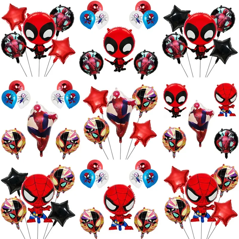 Deadpool Compleanno Palloncini Set Ragazze Ragazzi Decorazione per feste Numero Palloncini Abito Marvels Ornamenti Sfondo Baby Shower Decor Regalo