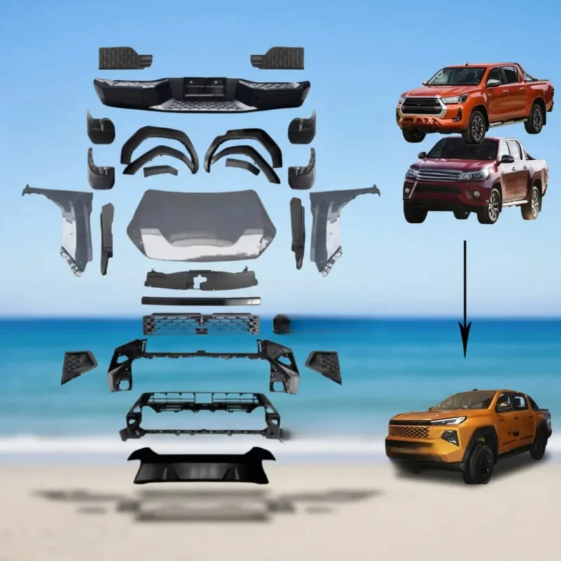 High Quality Full Set ABS Upgrade Body Kit Rocco 2015‑2026 Pickup Exterior Modification Parts