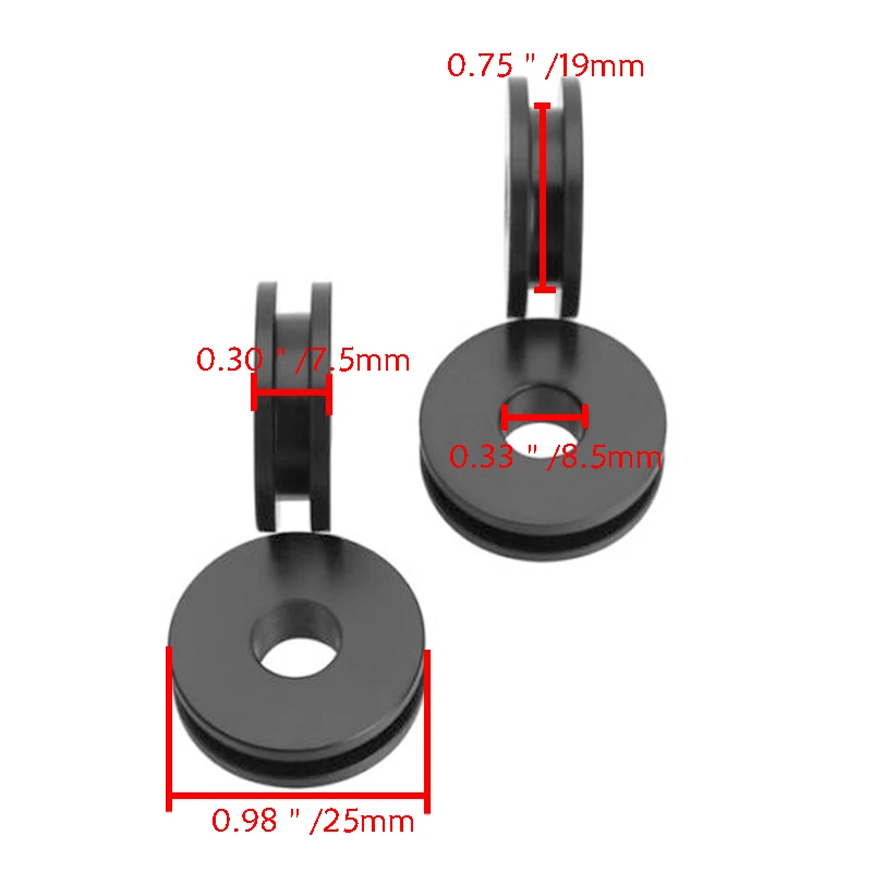 POSSBAY 4pcs Detachable Motorcycle Windshield Mounting Bushing Grommets fit for Harley Heritage Softail FLSTC 2000-2017