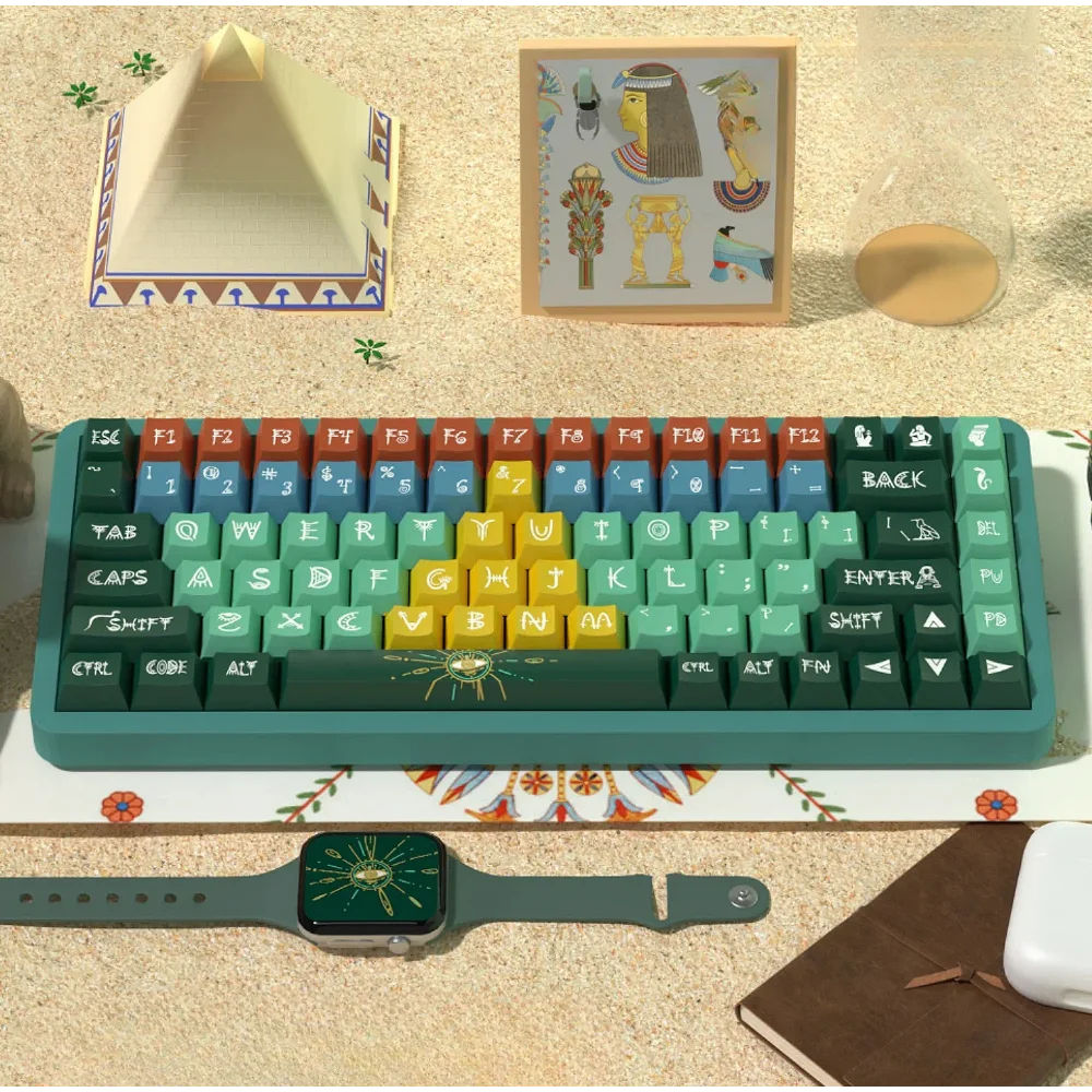 

Cherry Keycaps PBT Pyramid Theme Large Set Customized Thermal Sublimation for 60/84/98/108 Mechanical Keyboards