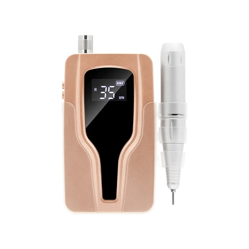 

JW17 Новый рекламный высококачественный P40 Профессиональный портативный полировщик для ногтей 35000 об/мин 25 Вт Аккумуляторная аккумуляторная дрель для ногтей