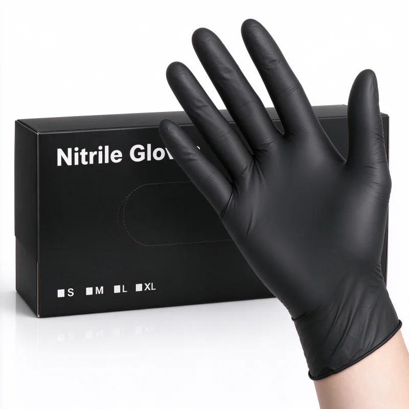120PCS Disposable Nitrile Gloves Powder Free Waterproof Kitchen Cleaning Gloves for Dishwashing Household Chores and Food Tasks