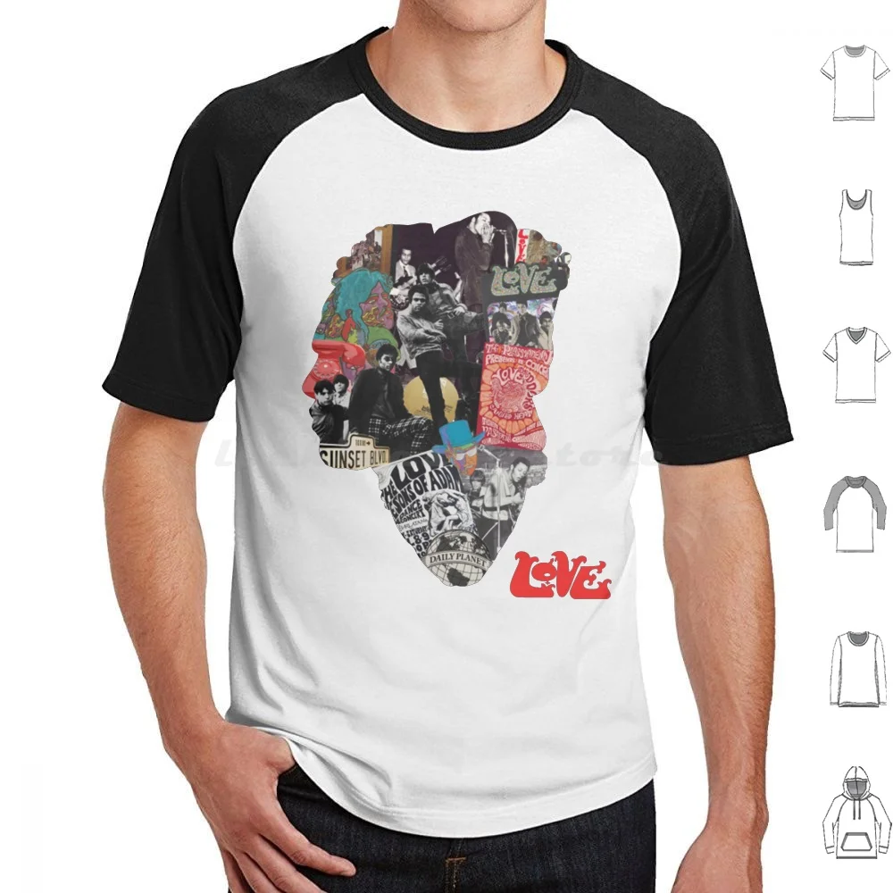 Love Forever Changes Collage Shirt T Shirt Cotton Men Women DIY Print 60s Collage Heart Love Psychedelia Arthur Lee Love Band