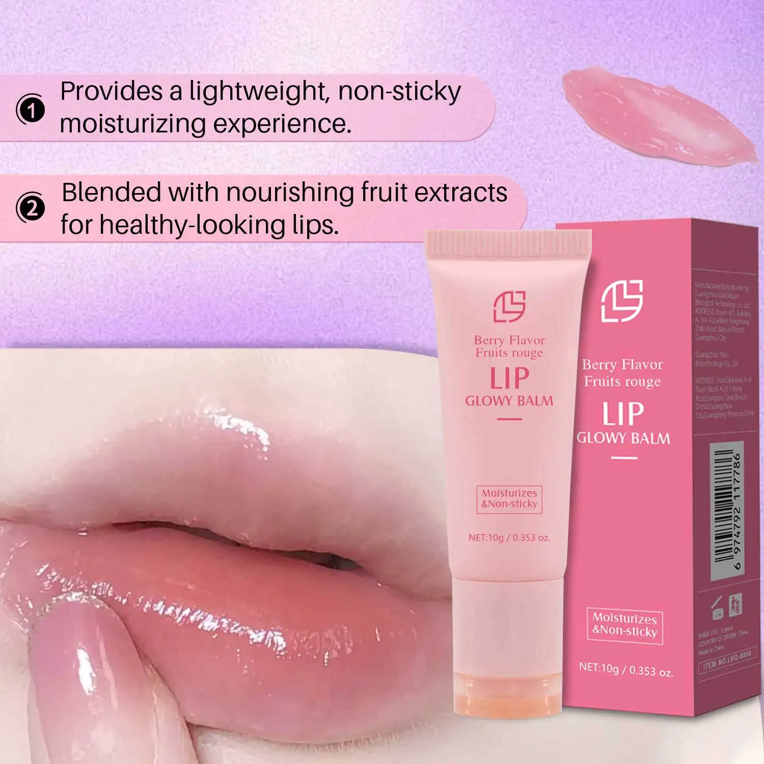 Winter Chapping Moisturizing Lip Balm (Berry Flavor)  Lip Glowy Balm