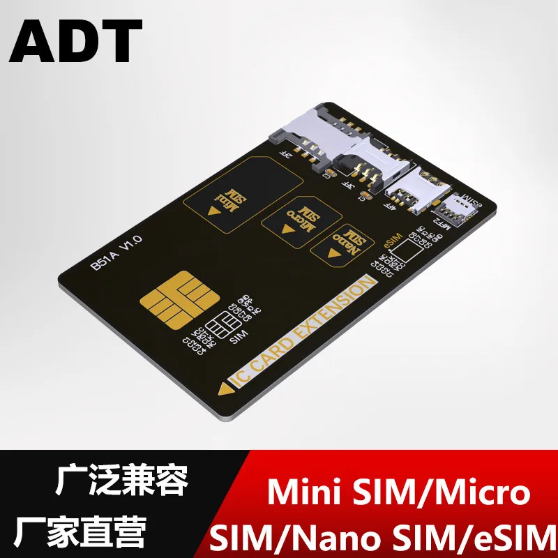 ADT 4-in-1 Mobile Phone Smart Card Transfer and Card Opening Test Supports Mini Micro Nano SIM/eSIM