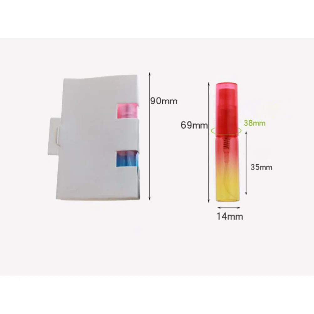 

12Pcs Gradient Glass Spray Bottles Compact Portable Reusable Perfume Toner Travel Empty Sample Bottles for Outdoor Use