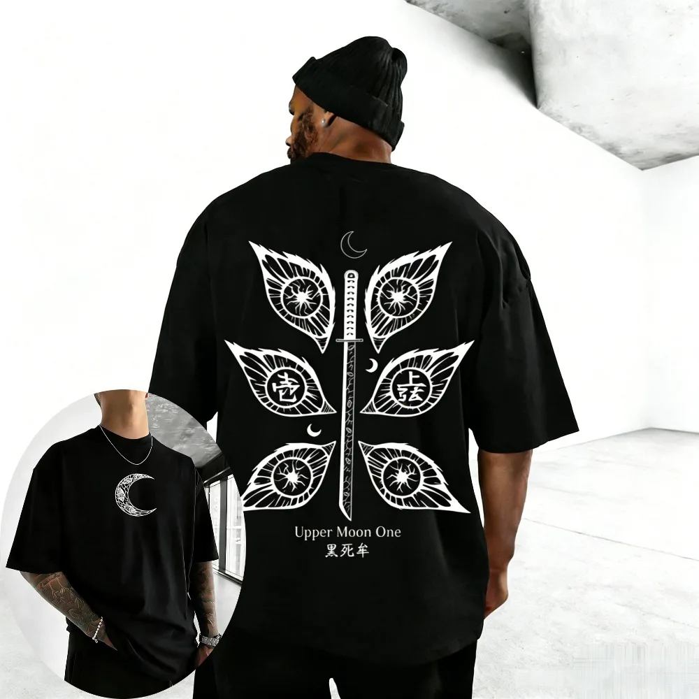 Demon Slayer Anime Kokushibo Bedrucktes T-Shirt für Herren und Damen, Herren-Top, Sport-T-Shirt, Herren-T-Shirt, Sommer-T-Shirt 2026