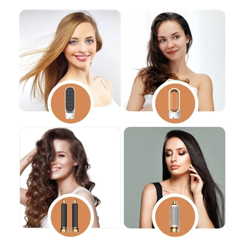 5 In 1 Multi Styler New Design Hair Dryer For Hair 5 In 1 Hair Styler With Curling Barrel Hot Air Brush Styling Tool MultiStyler