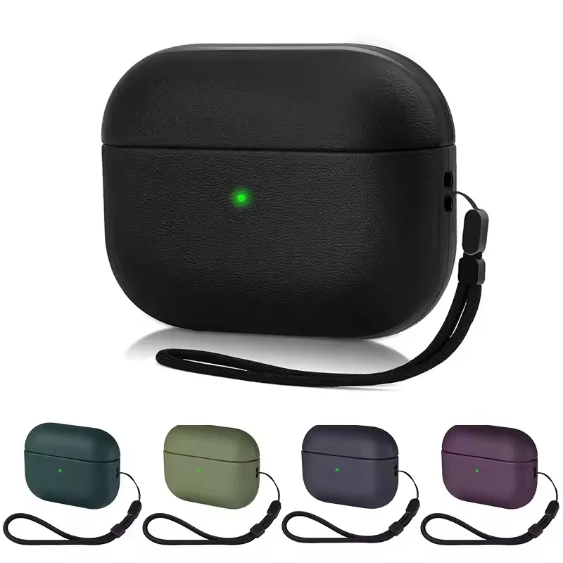 

For Apple Airpods Pro 2 Case Wireless Earphone Case Cover Leather Textured TPU Headphone Cover For Airpods 3 1 Pro 2nd 3rd Case