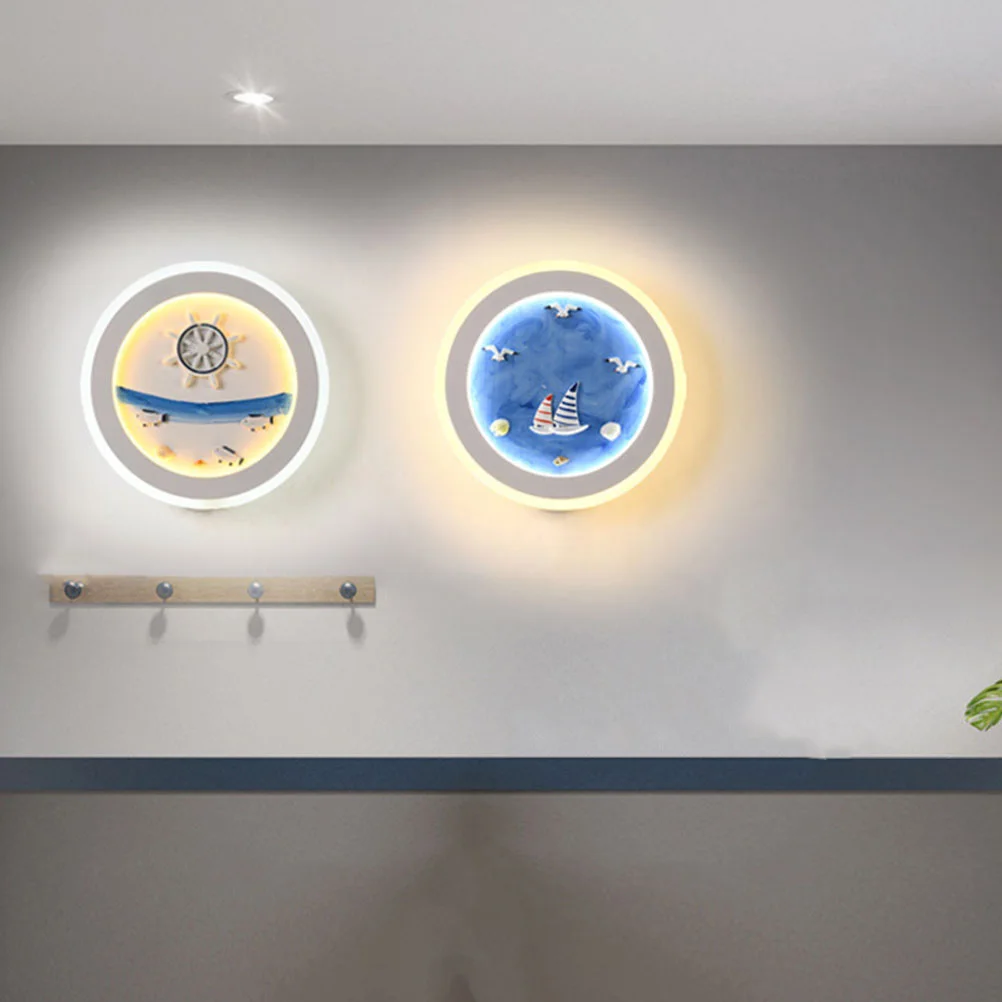 

Cartoon Wall Light Blue Unique Hanging Lantern For Bedroom Living Room Nordic Decorative Lighting Bedside Lamp Room Wall