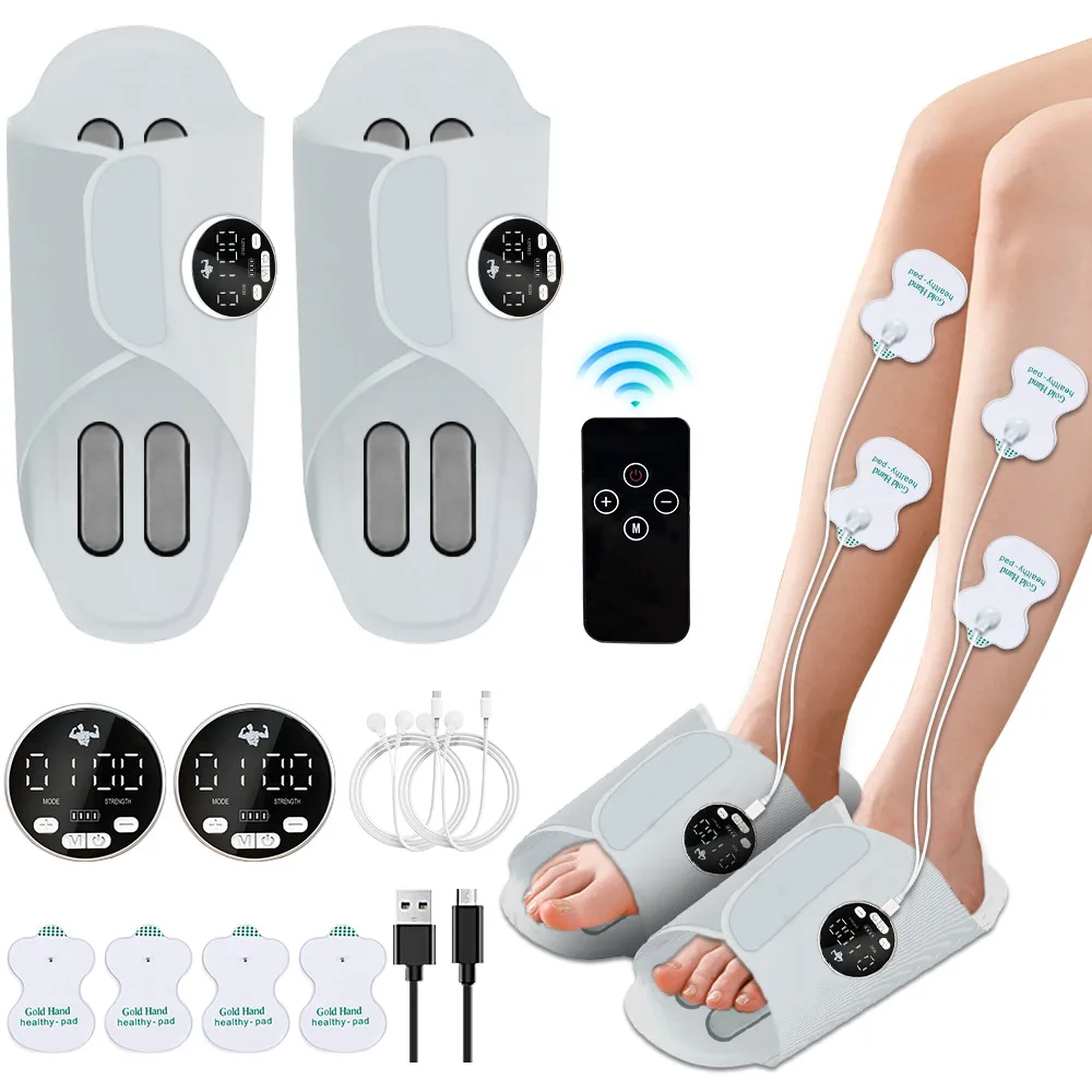 ems-フットマッサージャーシューズ充電式-ems-パッド筋肉刺激マッサージ足リラクゼーションフットスパマシン足マッサージツール