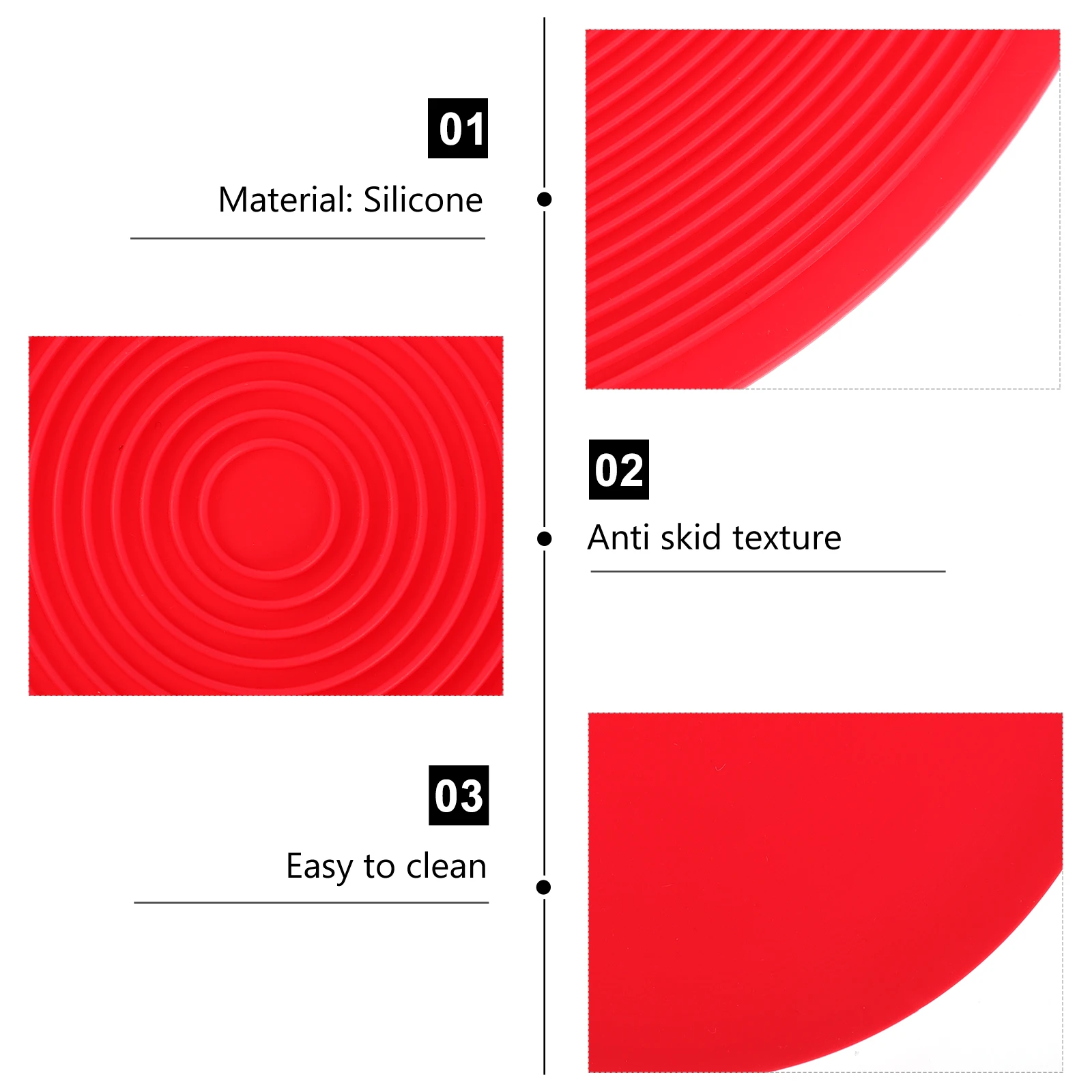 

1Pcs Silicone Heat Insulation Tableware Pad Anti-Slip Round Placemat Multifunctional Cutlery Mat for Home Tableware Pad