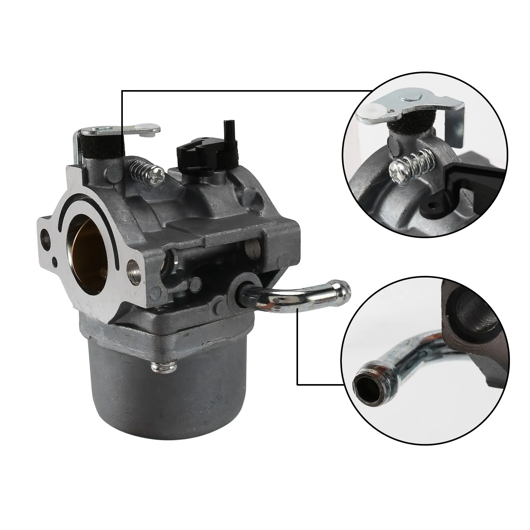 PZHI-590399 Carburetor Carb For Briggs & Stratton 796077 Lawn Mower Engine With Gasket Fuel Line Filter Valve
